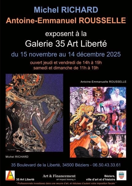 Ma prochaine exposition à la Galerie 35 Liberté – Béziers